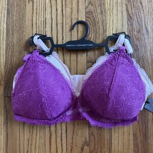 French Connection 2-Pack Lace Bralette Set - Size XL - NWT C1